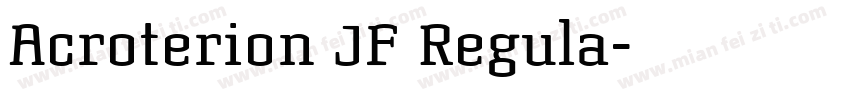 Acroterion JF Regula字体转换